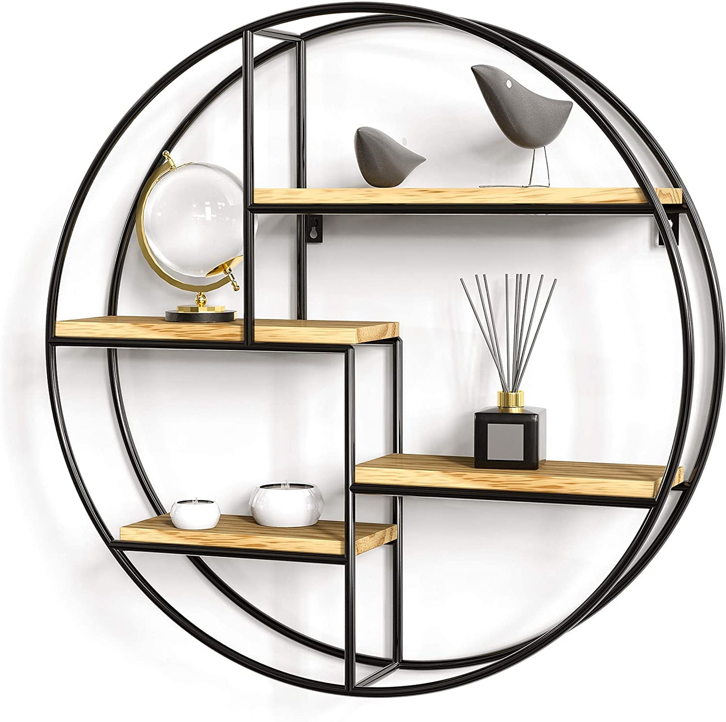 Rundes Wandregal, Rund Beige