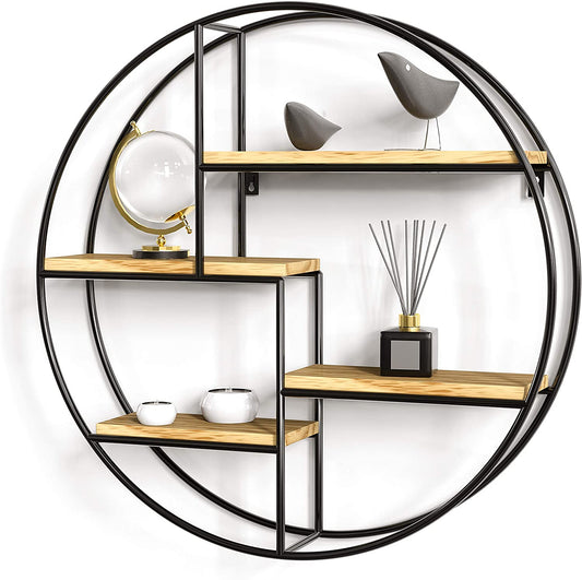 Rundes Wandregal, Rund Beige