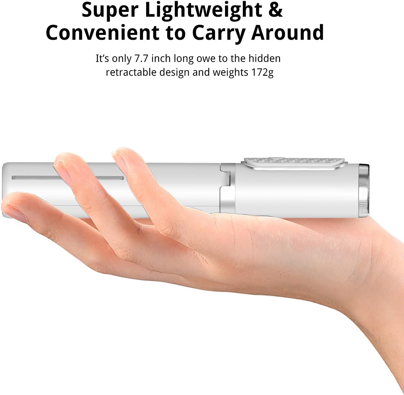 Bluetooth 3 in 1 Selfiestick, Weiß
