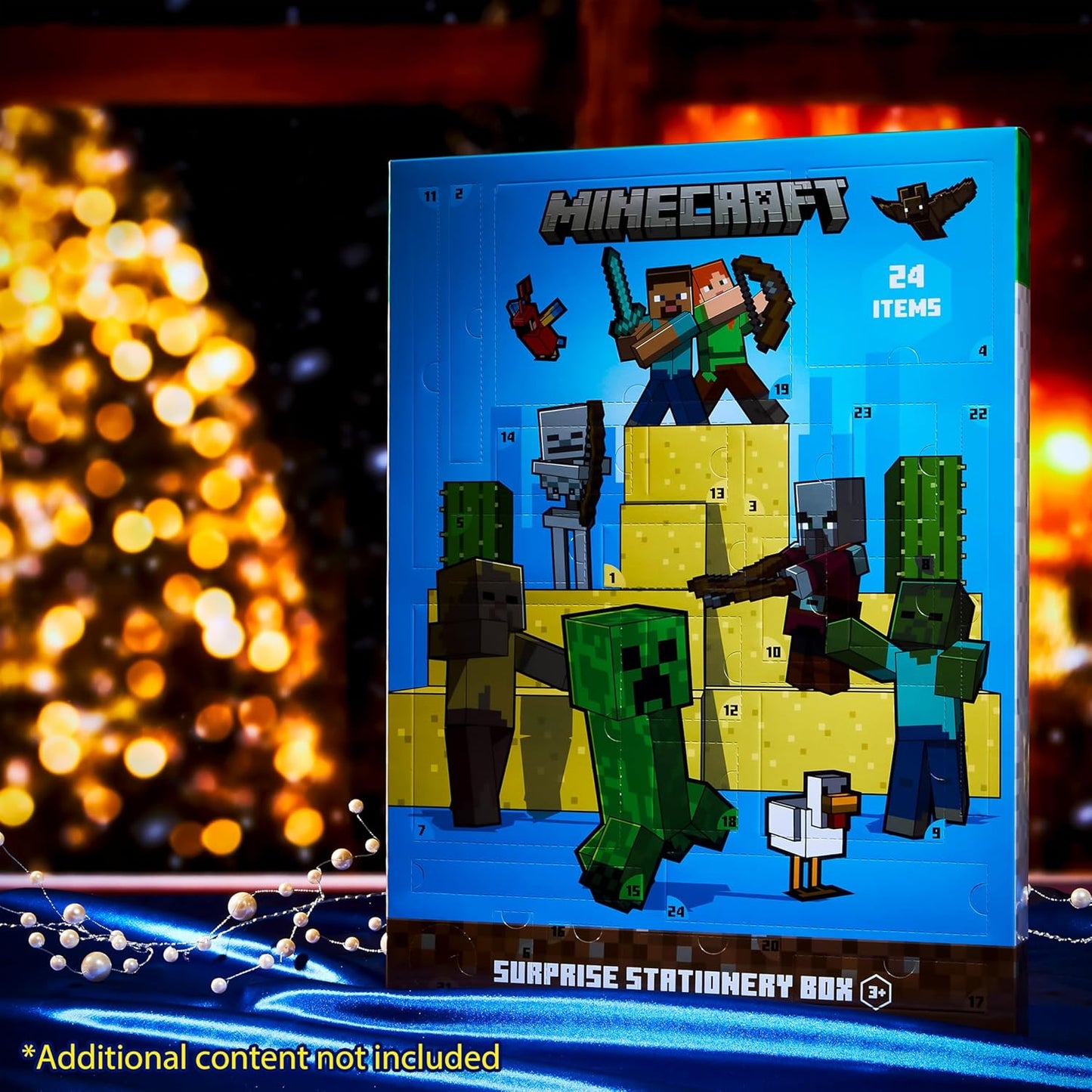 Minecraft Adventskalender, Blau/Grün