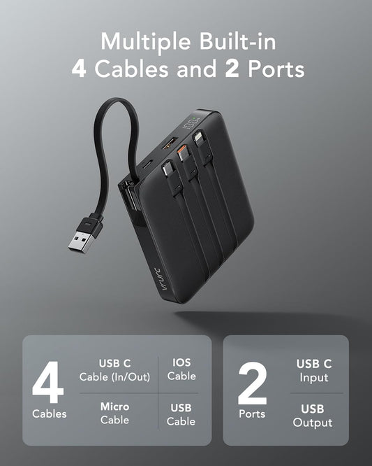 Powerbank mit Schnellladefunktion, schwarz