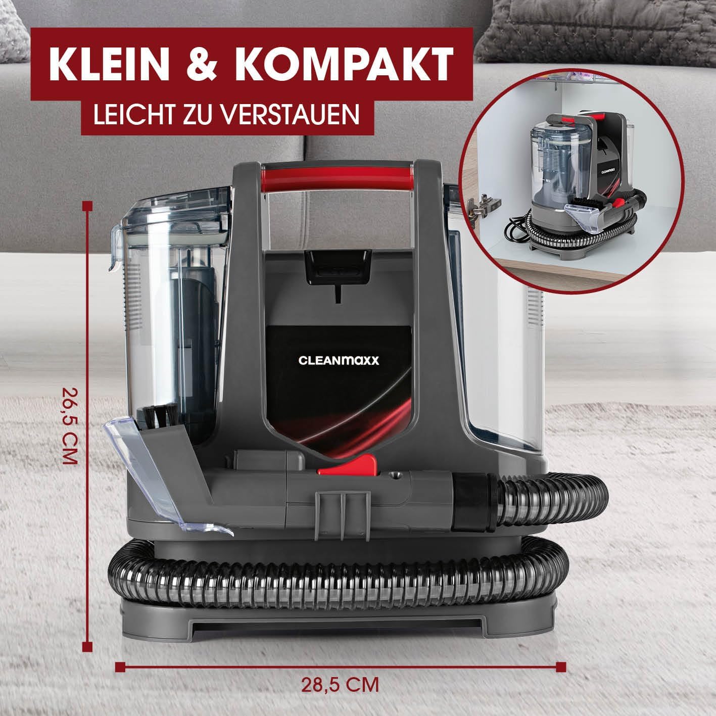 Polster- & Teppichreiniger, Steam Go 400W, Grau - Rot