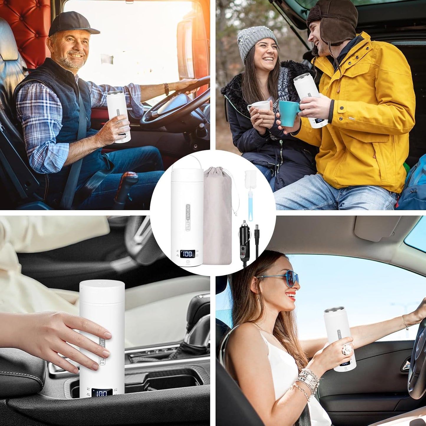 Reisewasserkocher für Auto (500ml, Weiss 2