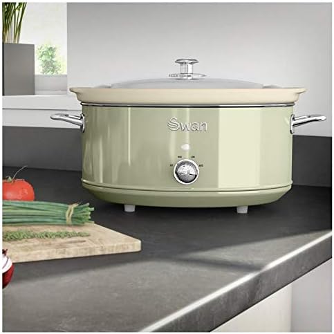 Retro Slow Cooker SF17031GN mit Keramikbehälter, 6,5L