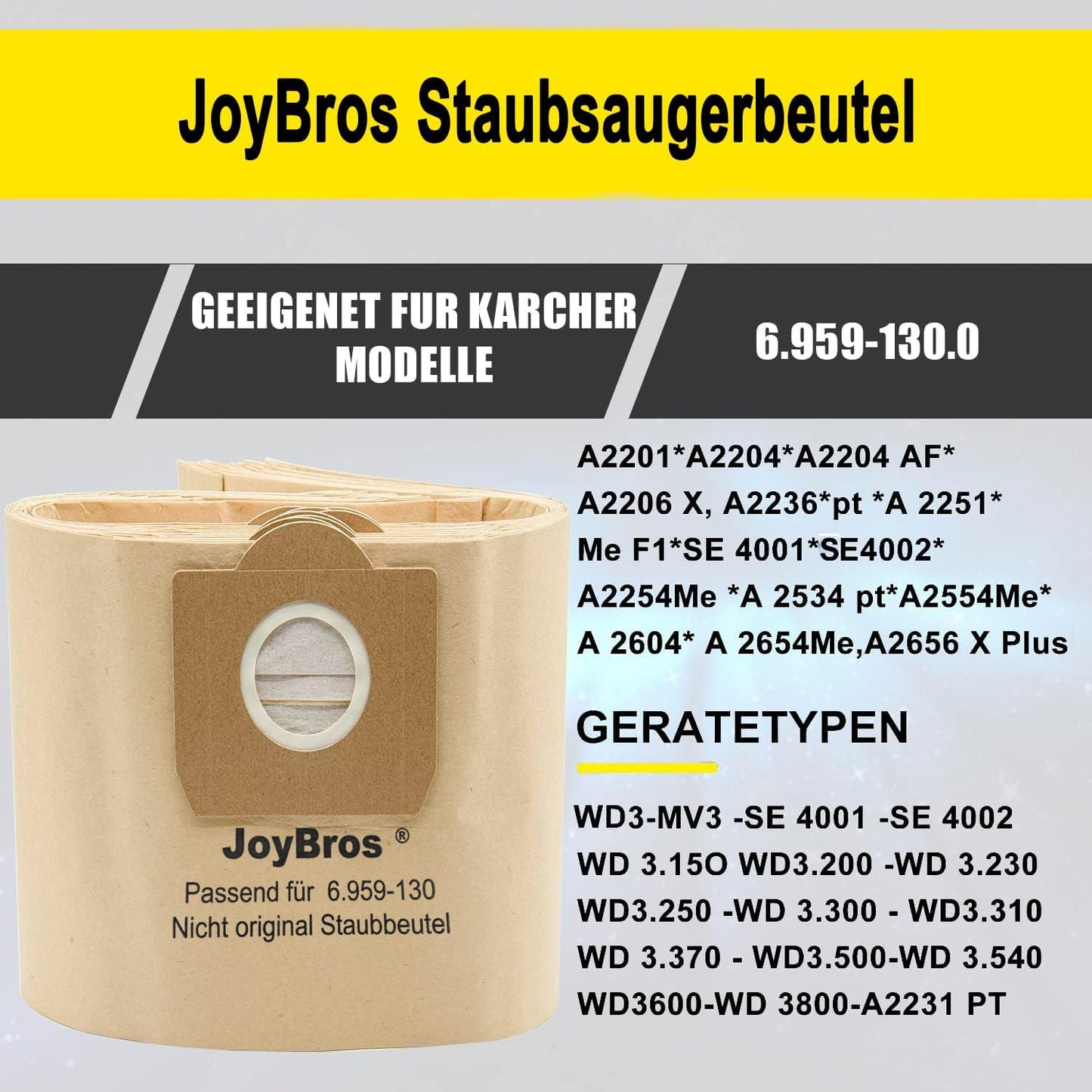 Staubbeutel-Set für Kärcher WD3 (15 Stück), Before 2022-15pk