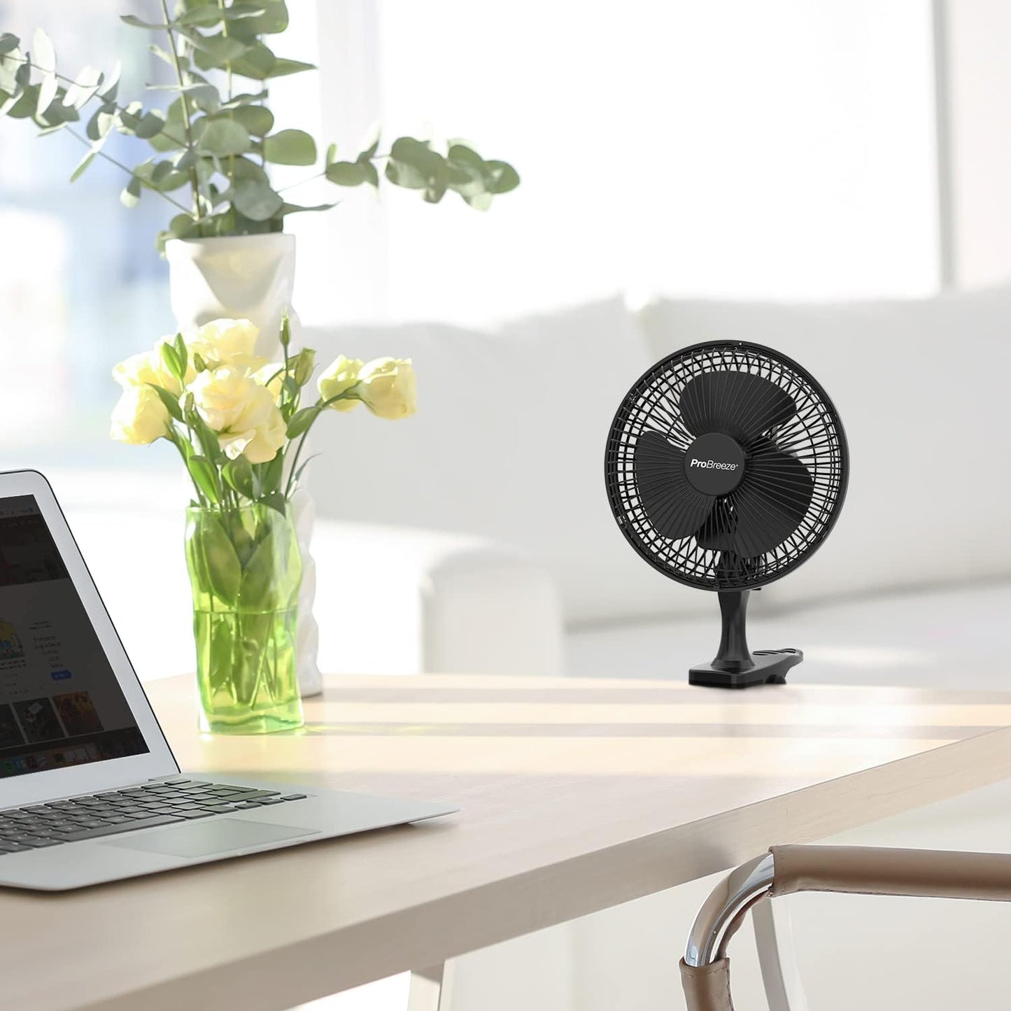 Mini-Ventilator mit Clip, Schwarz
