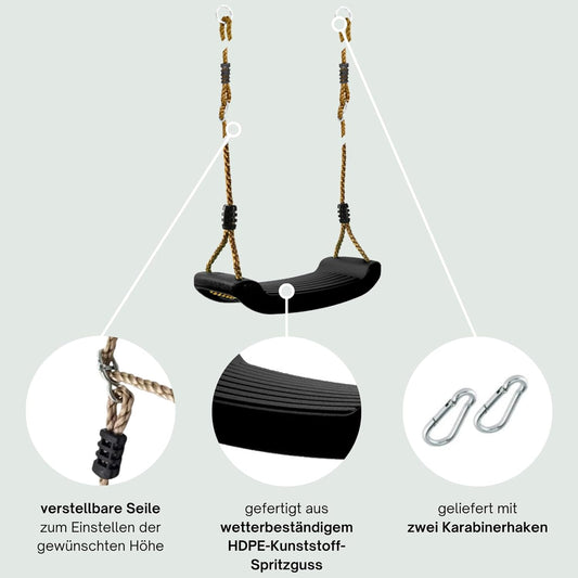 Schaukelsitz für Kinder, Schwarz