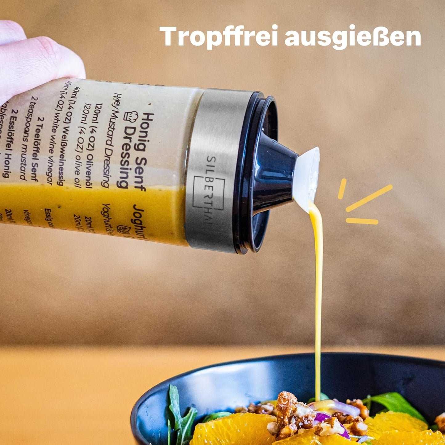 Dressing-Shaker mit Mischeinsatz