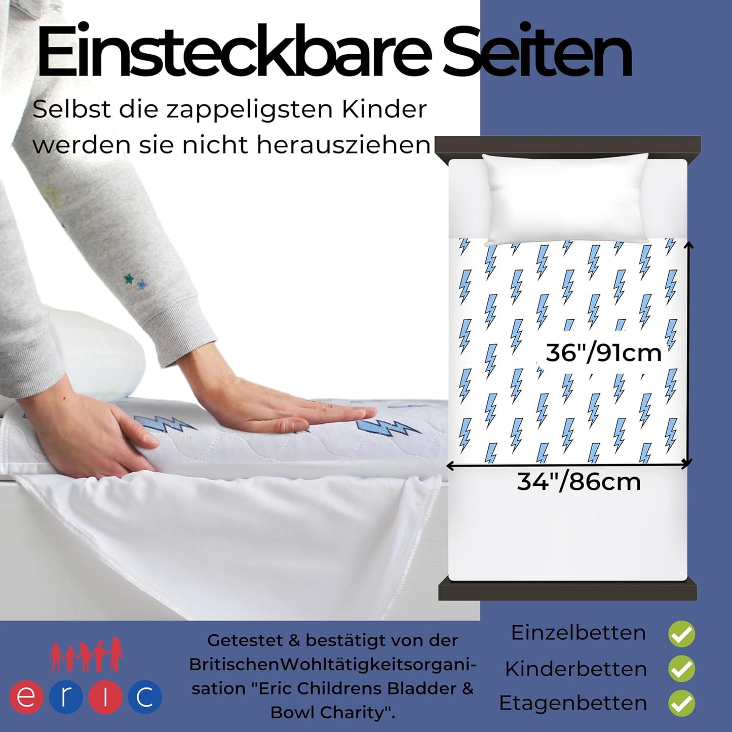 Bettunterlage für Kinder