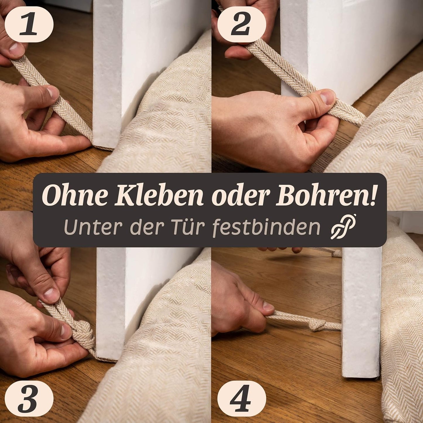 2er-Set Zugluftstopper für Fenster & Türen, 2