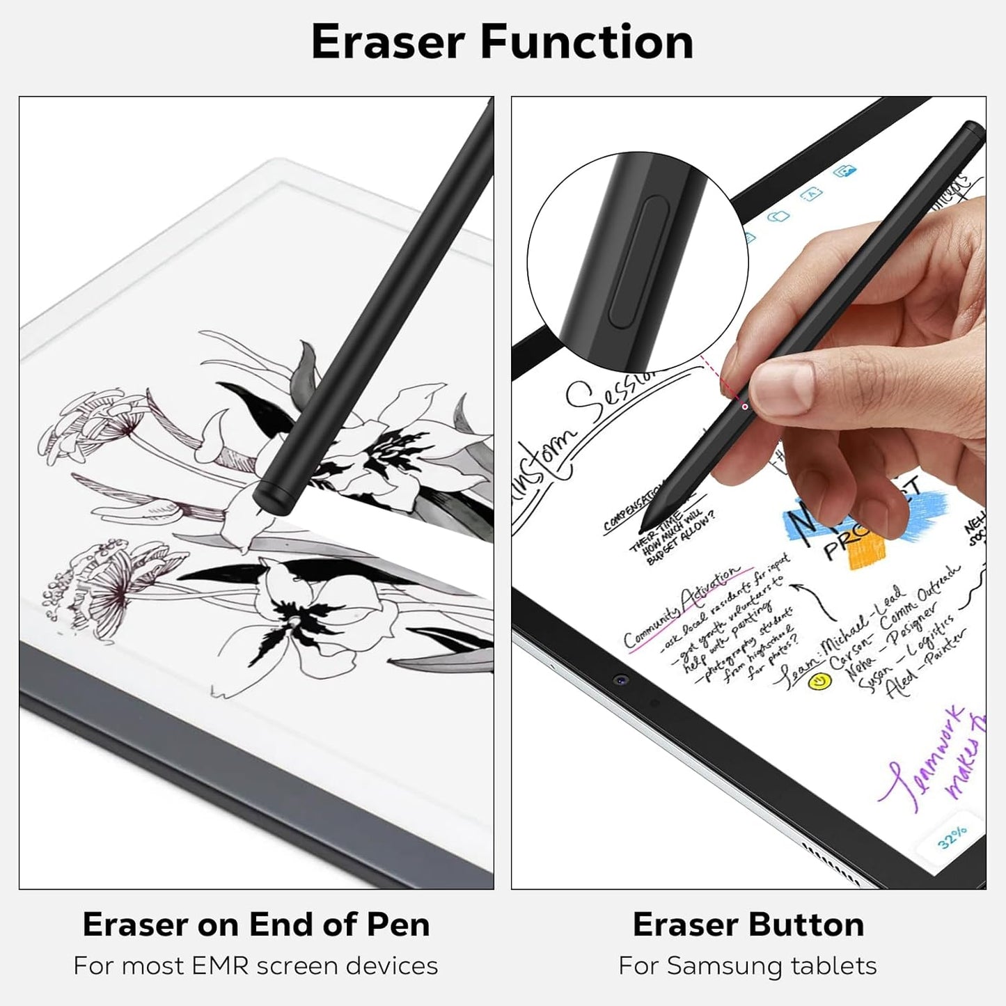 Digitaler Stift für Remarkable 2, Schwarz