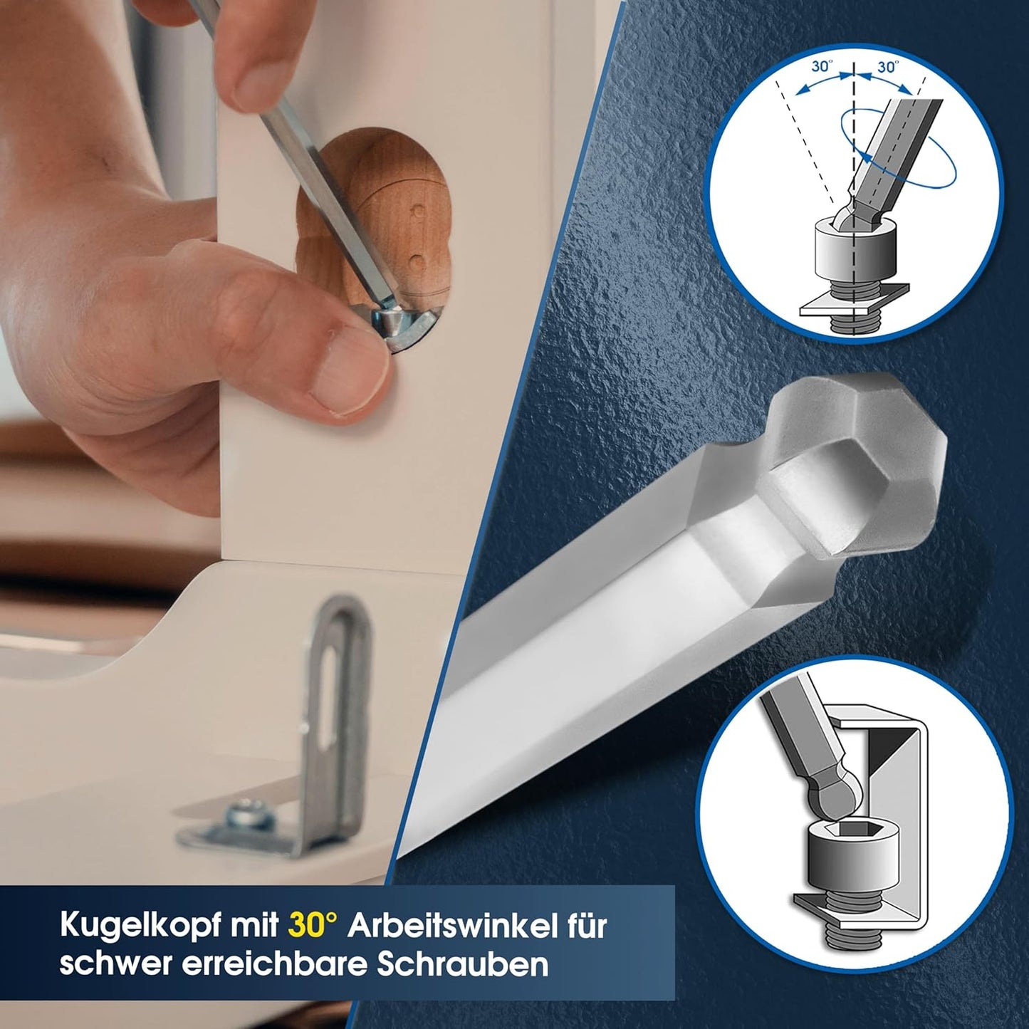 10-teiliges Innensechskantschlüssel-Set