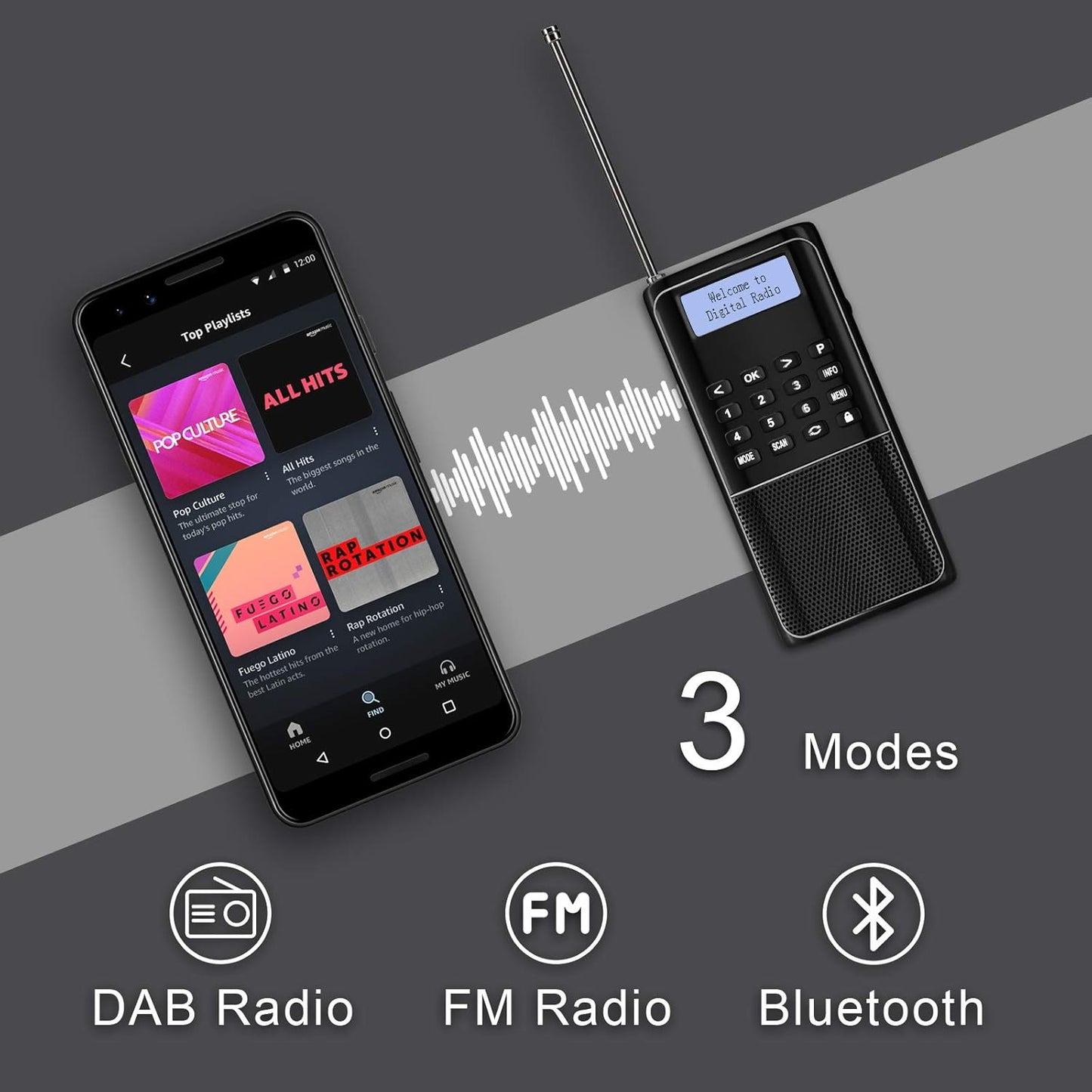 Tragbares DAB-Radio RD23
