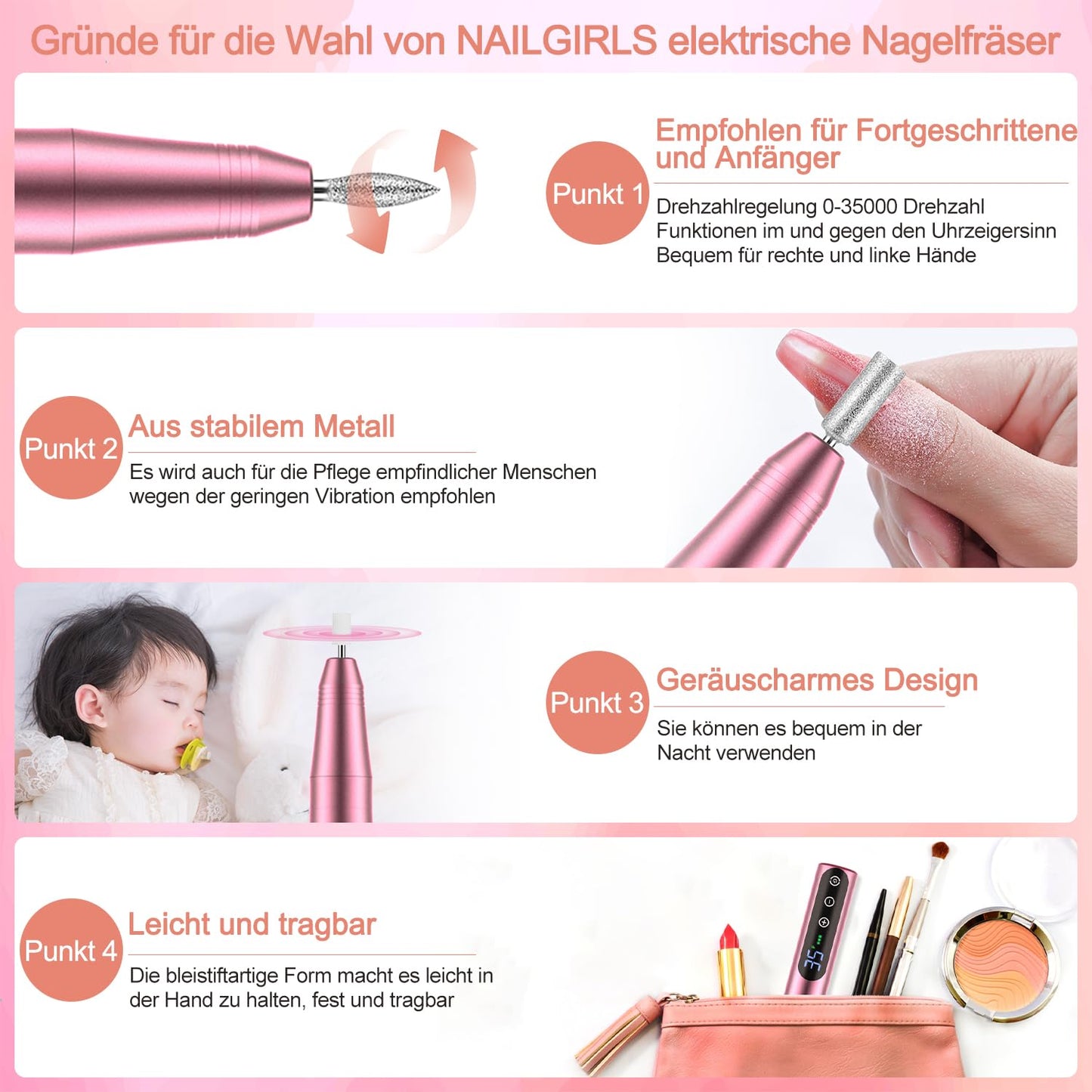 11-in-1 Nagelfräser-Set