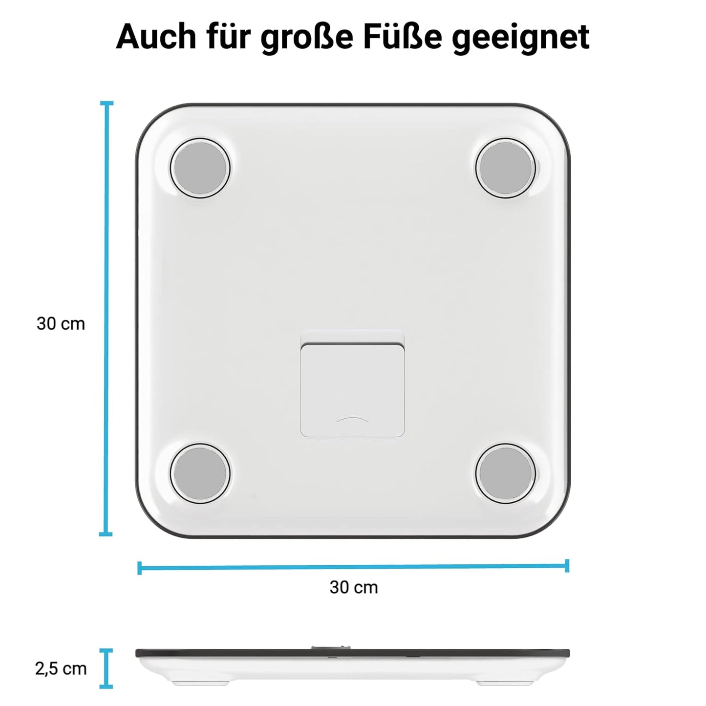 Digitale Körperfettwaage mit App-Funktion, Dunkelblau