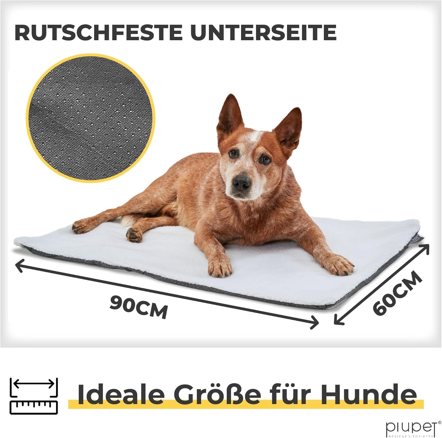 Selbstheizende Hundedecke, Weiss|Für Hunde