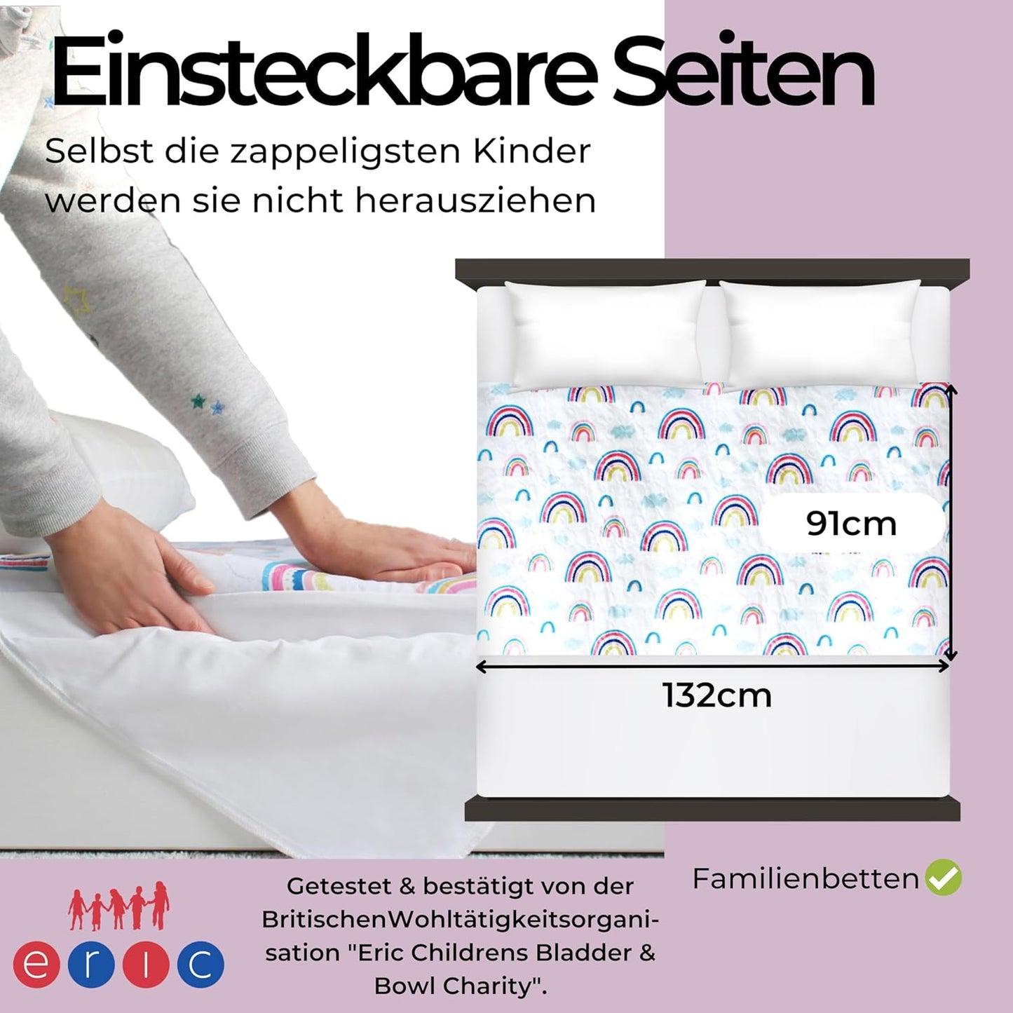 Wasserdichte Bettunterlage für Kinder