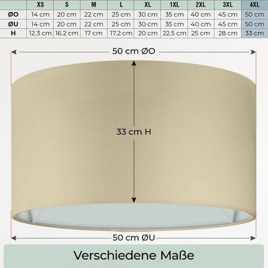 Lampenschirm, Beige Ø 50cm | Höhe 33cm