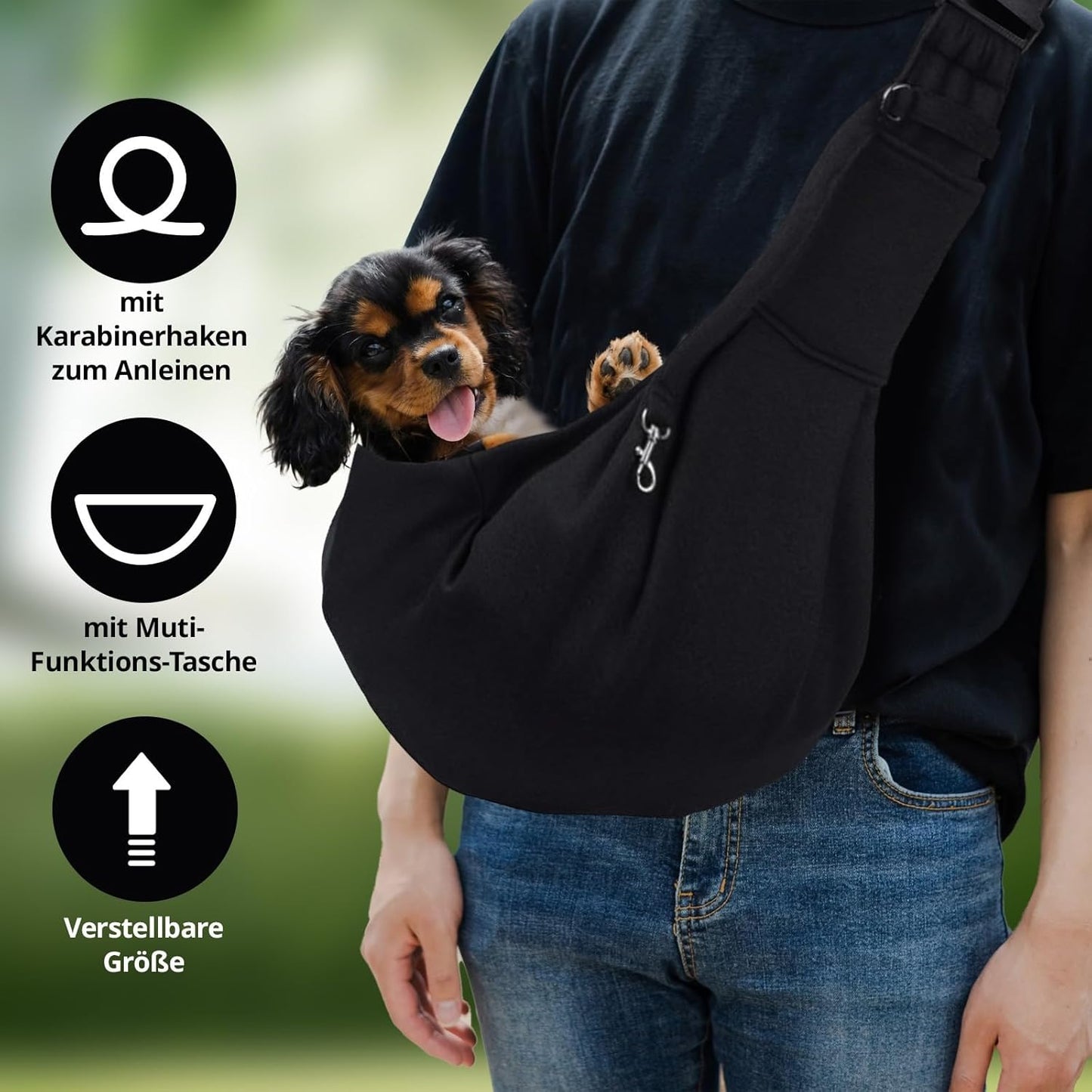 Hundetasche, schwarz