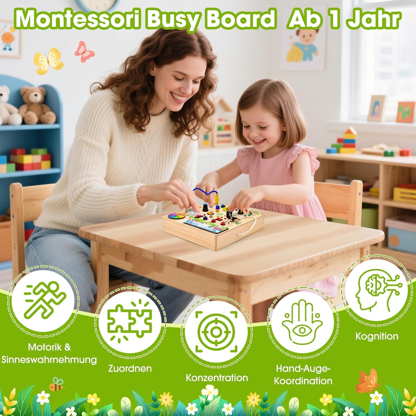 Montessori Busy Board Motorikspielzeug