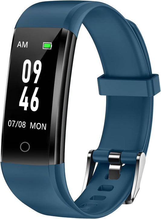 Schrittzähler Fitnessuhr ohne Handy-Anbindung, Blau