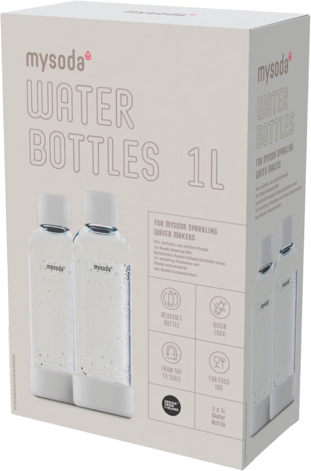 Wasserflasche für Wassersprudler, 2x1L