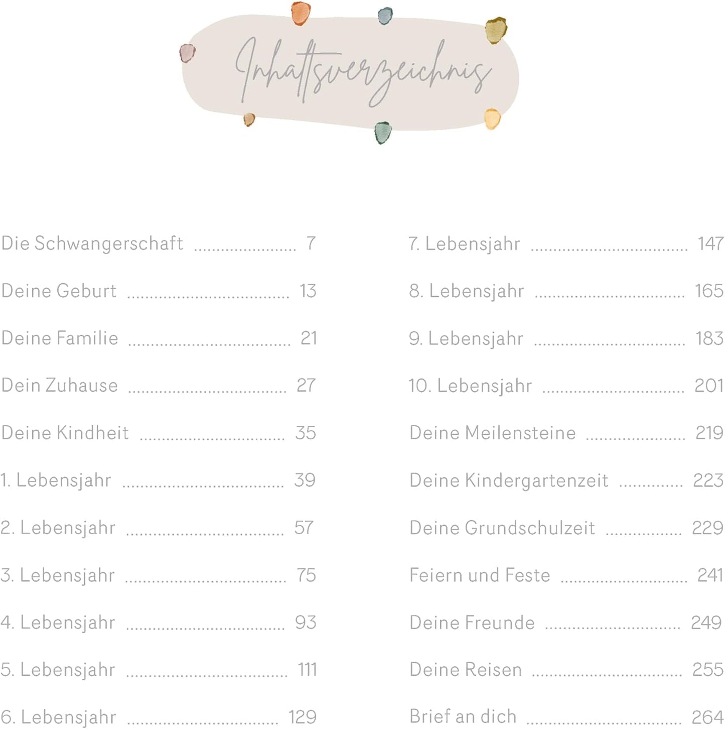 Kinderalbum "Deine ersten 10 Jahre"