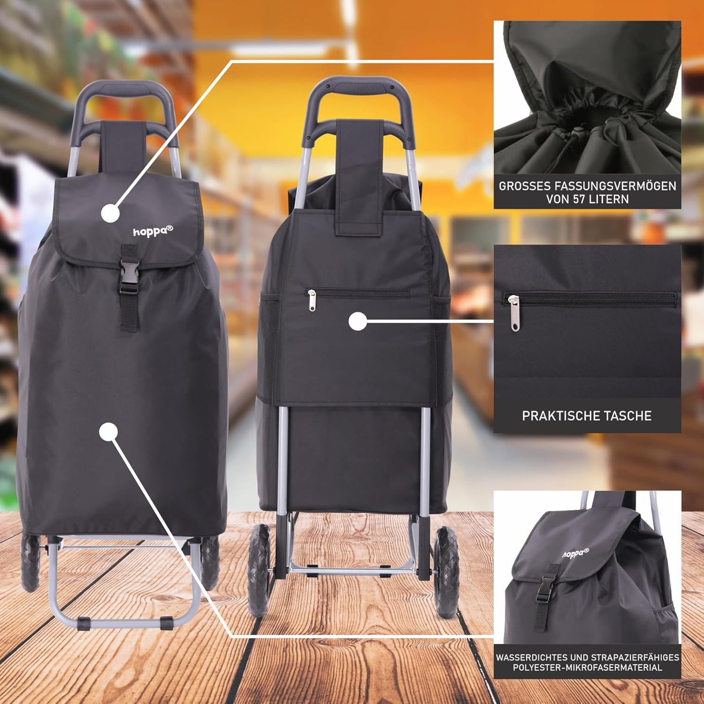 Klappbarer Shoppingtrolley