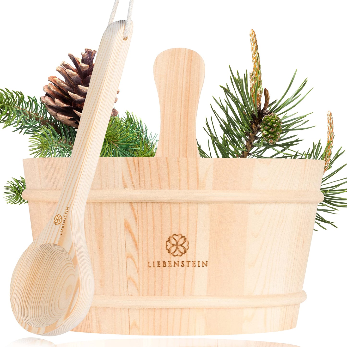Sauna Eimer mit Kelle, Sauna Zubehör Set