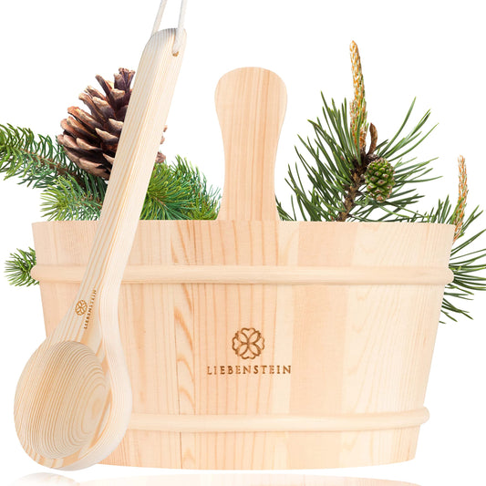 Sauna Eimer mit Kelle, Sauna Zubehör Set
