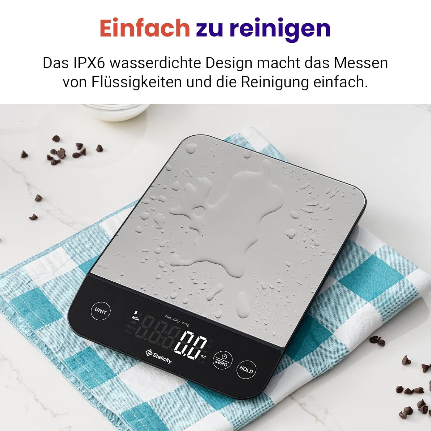 Digitale Küchenwaage, Premium 1 g to 10 kg