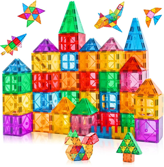 Magnetische Bausteine Starterset (64 Teile, inkl. Auto), 64pcs