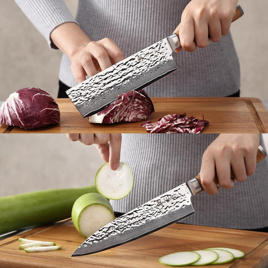 Chef's Choice: 5-teiliges Küchemesser-Set mit magnetischem Messerblock, Chef's Choice