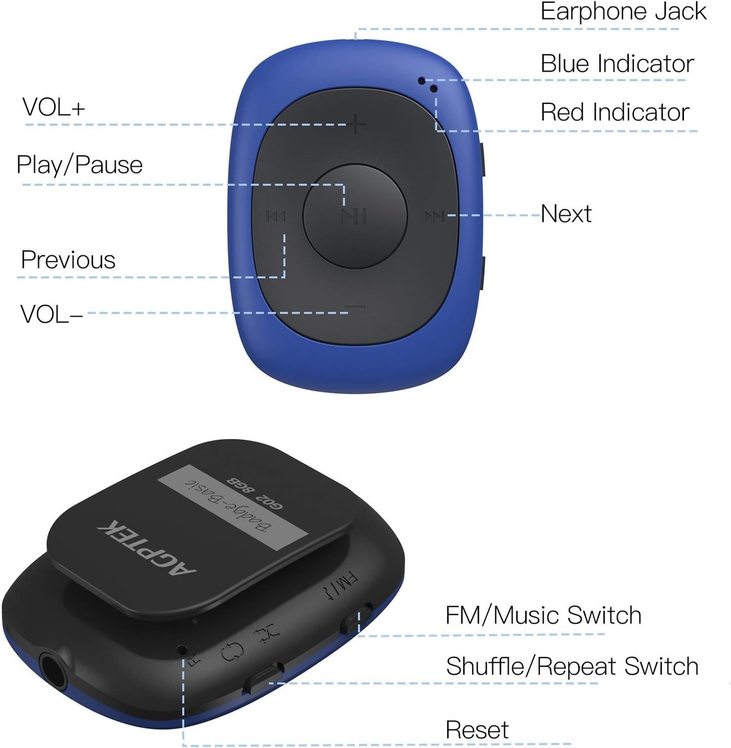 Mini Clip MP3 Player SML