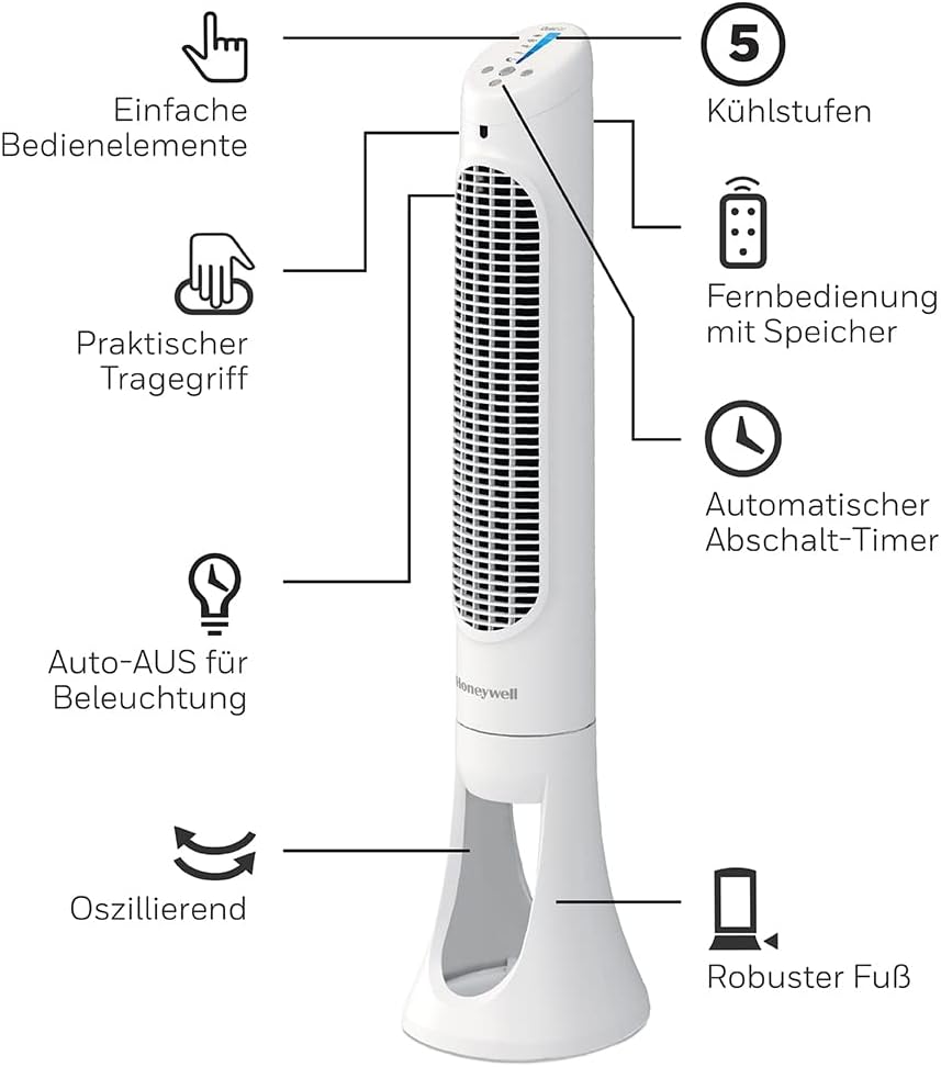 QuietSet Turmventilator, HYF260, Single
