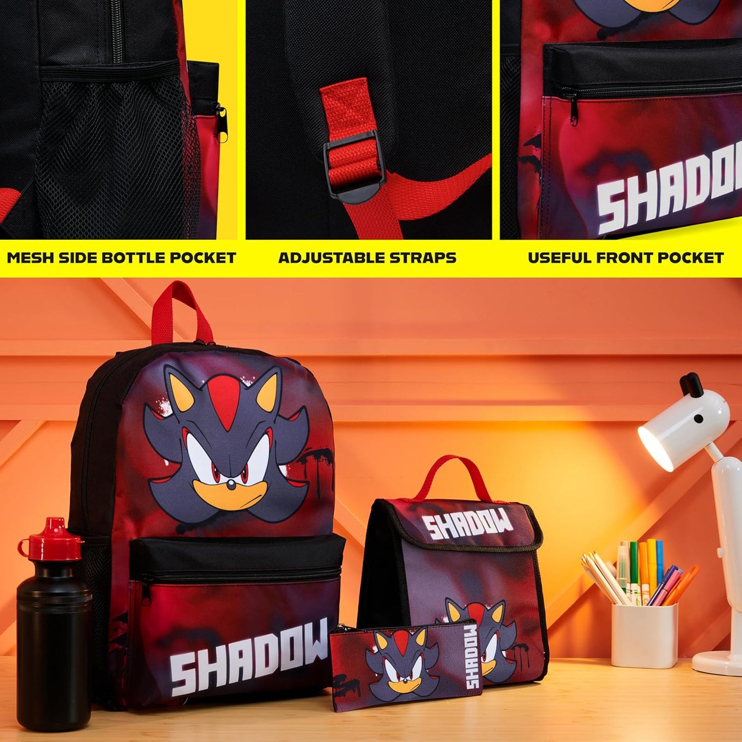 Kinderrucksack-Set Shadow mit Zubehör (4-teilig)