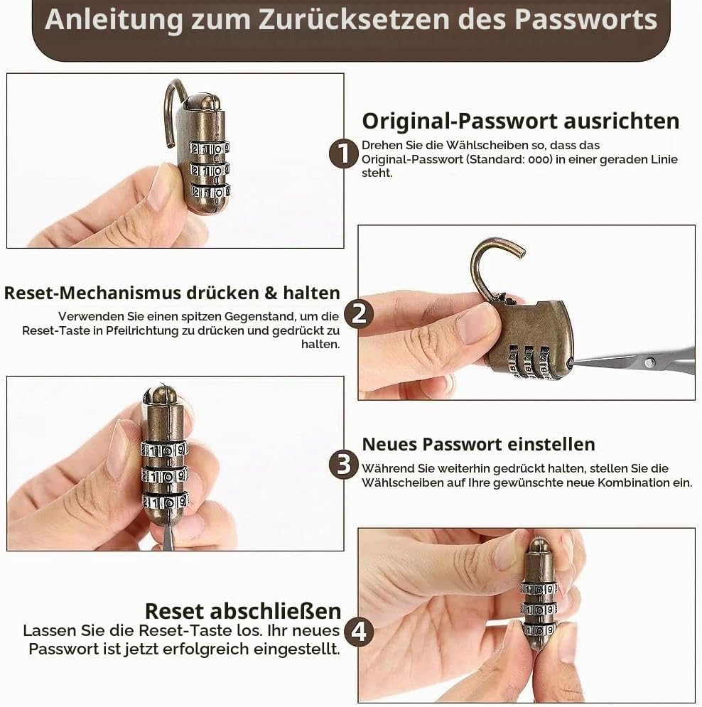Vintage Schatztruhe mit Zahlenschloss