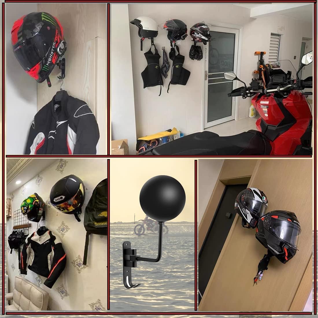 Motorradhelmhalterung