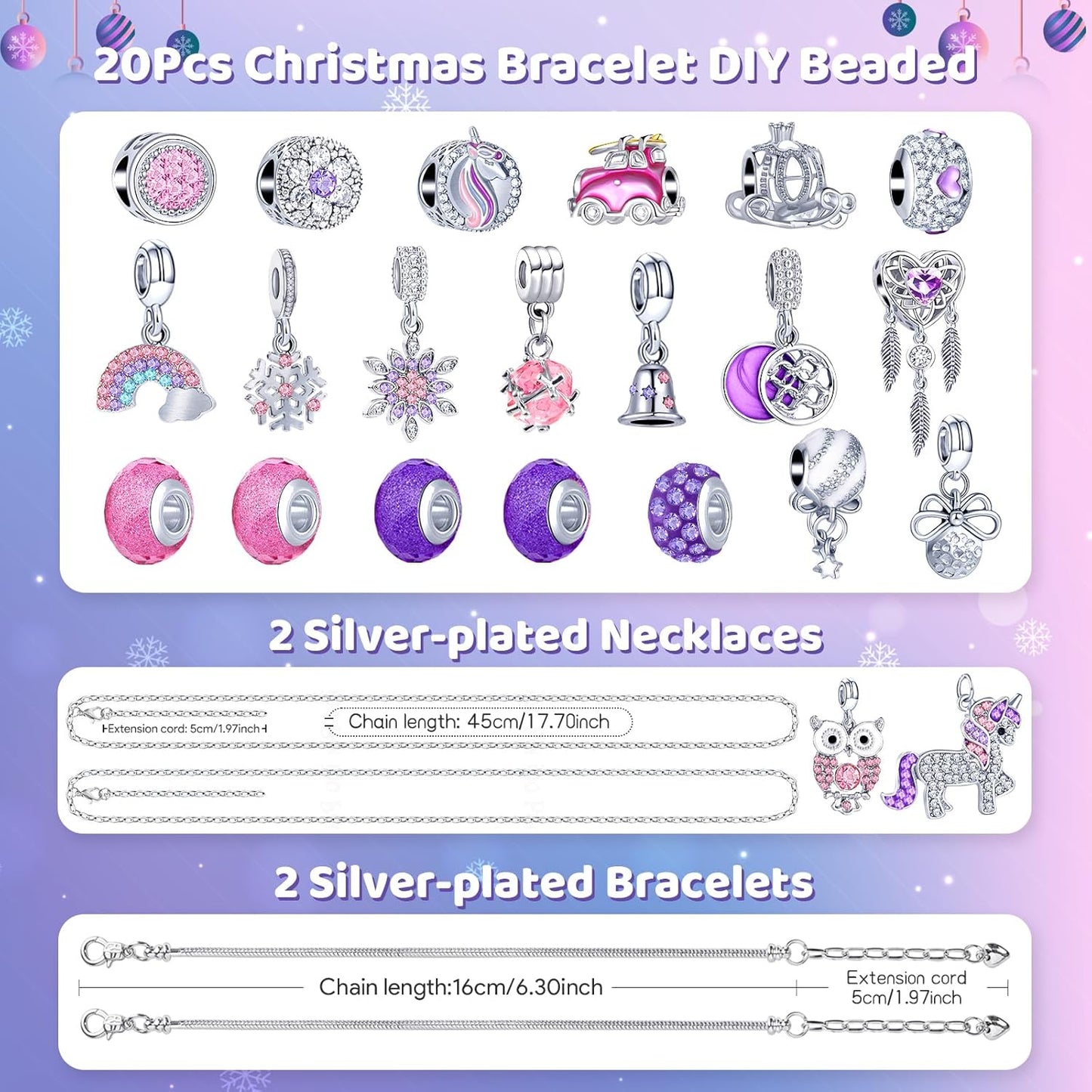 Adventskalender Schmuck-Bastelset für Mädchen