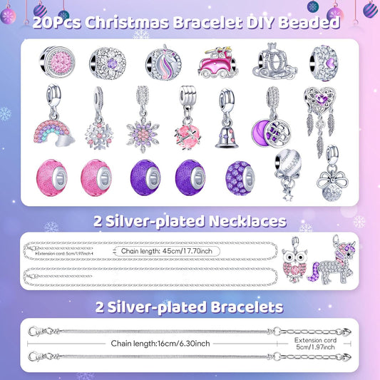 Adventskalender Schmuck-Bastelset für Mädchen