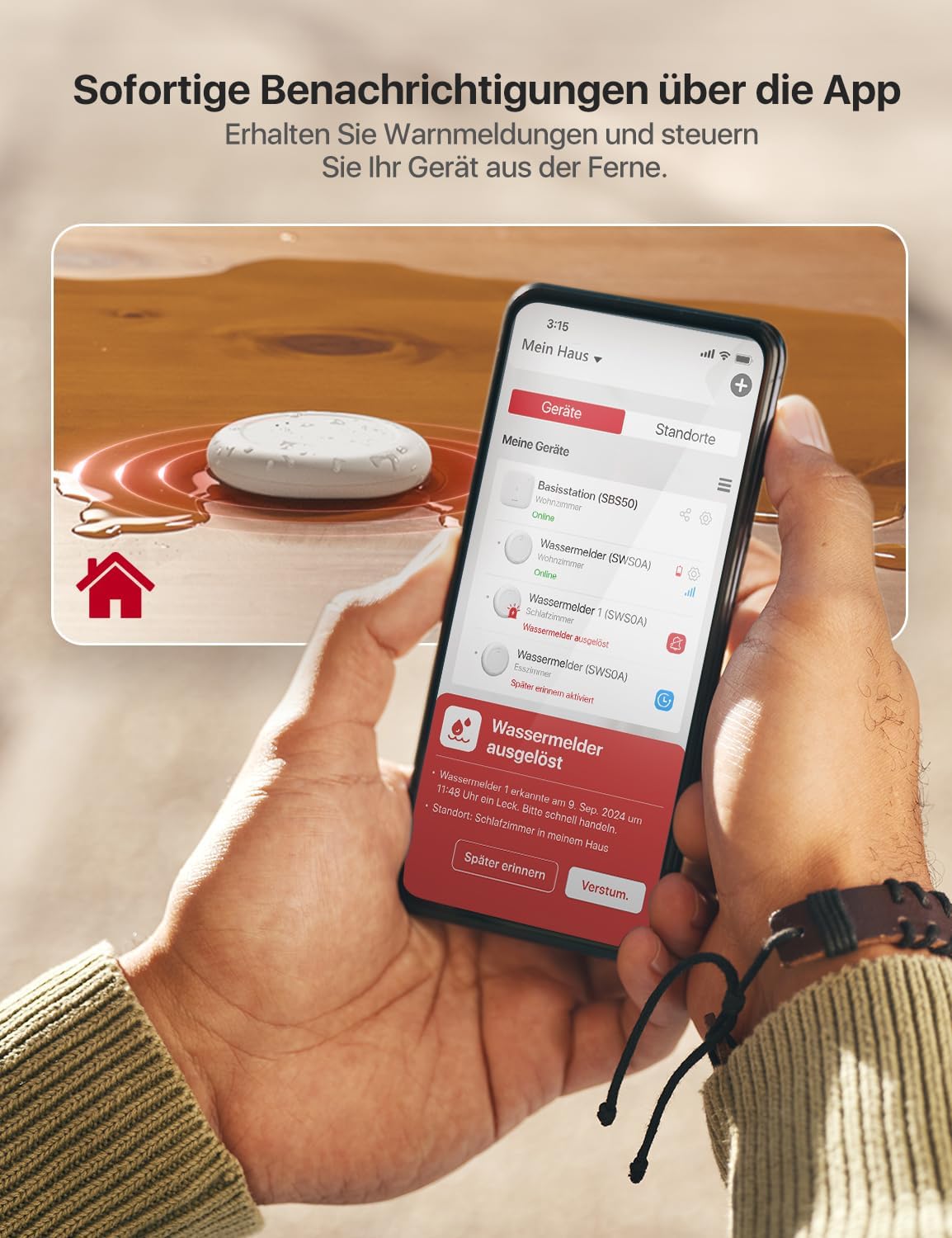 WLAN Wassermelder-Set mit Basisstation