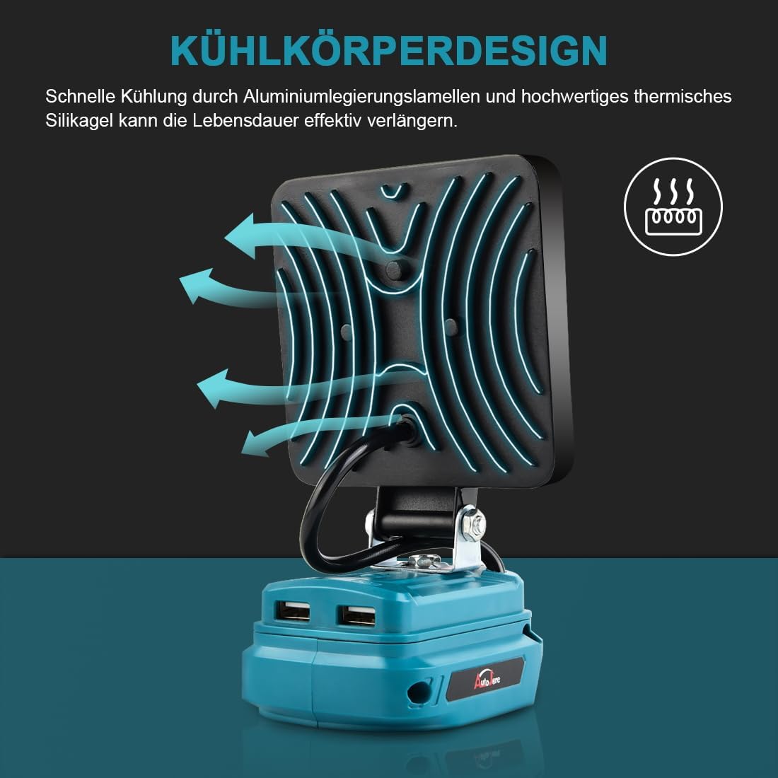 Akku LED Arbeitsleuchte für Makita, 4 zoll 2