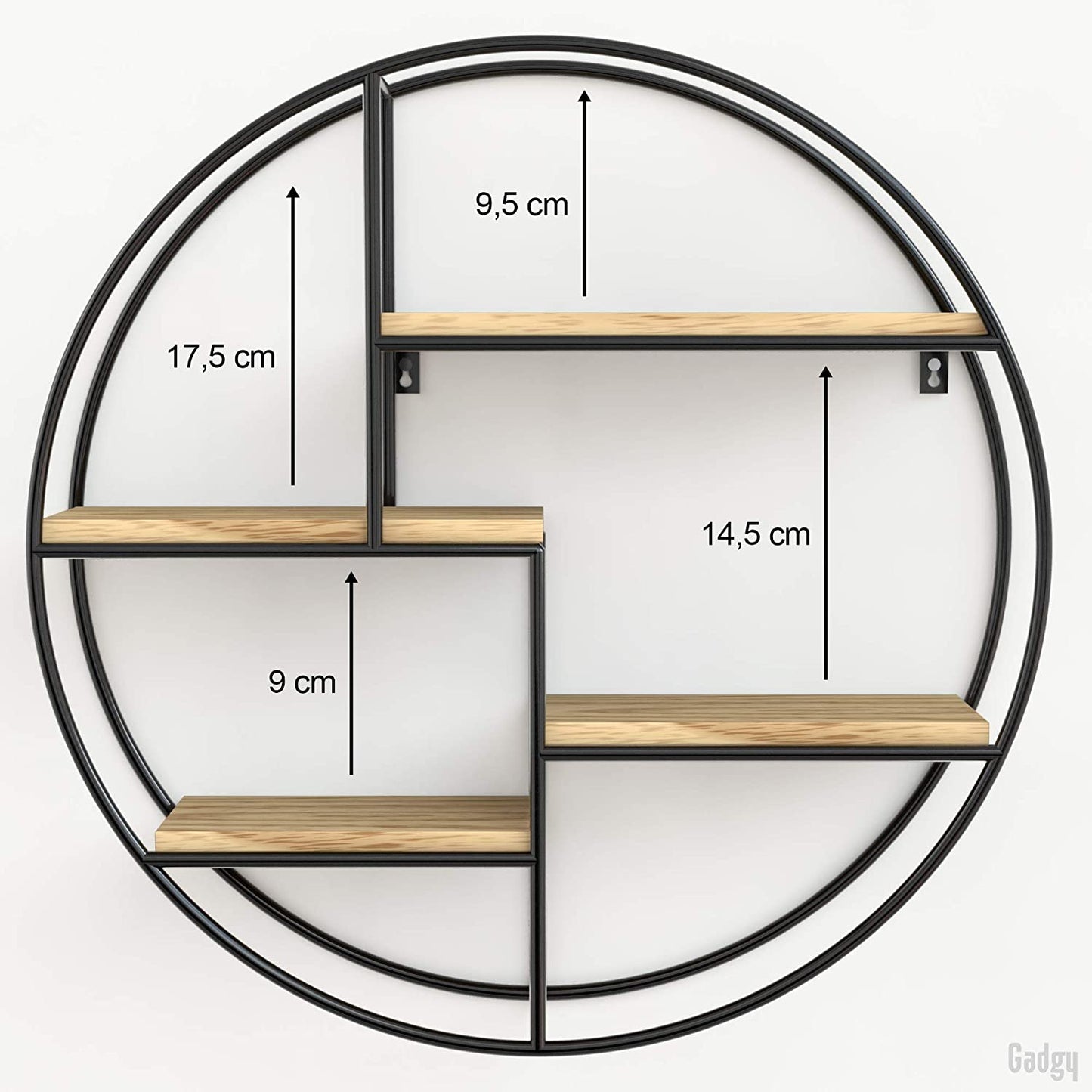 Rundes Wandregal, Rund Beige