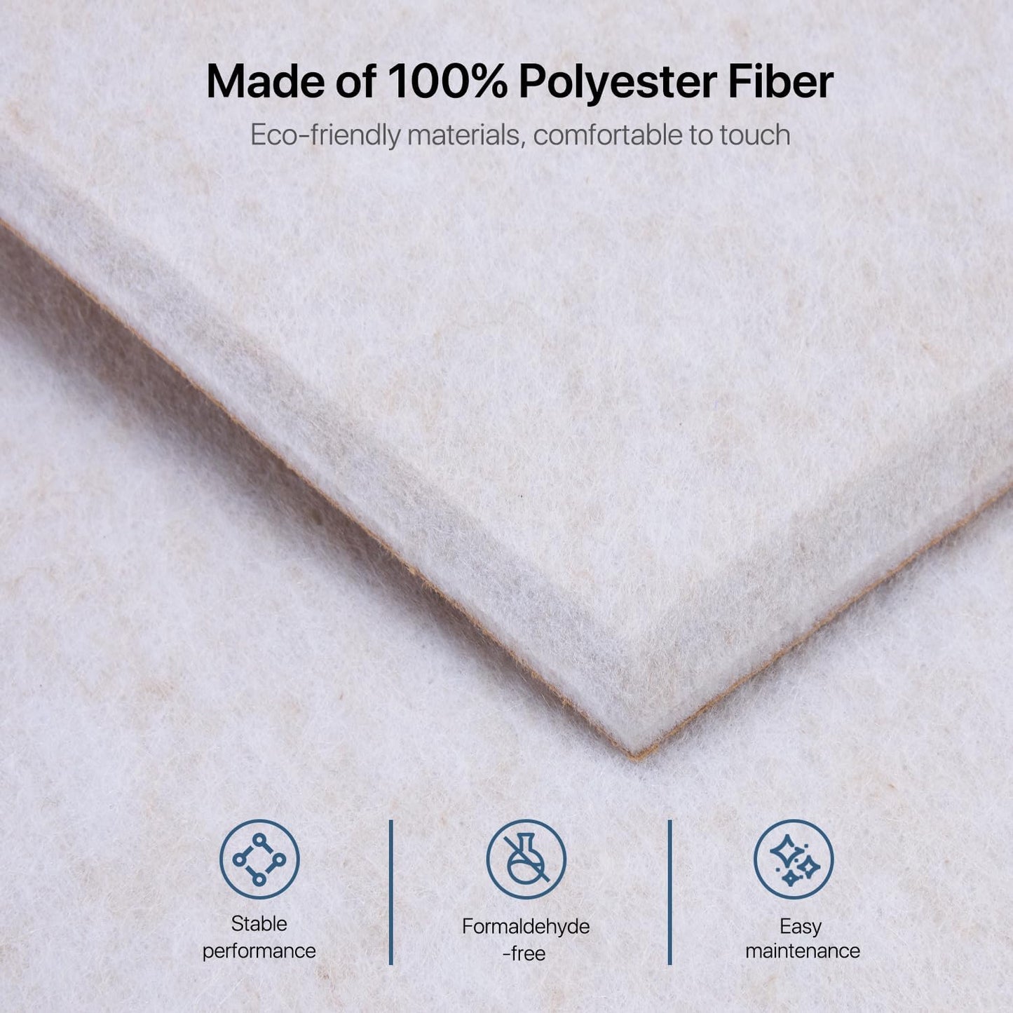 12 x selbstklebende Akustikplatten, Beige