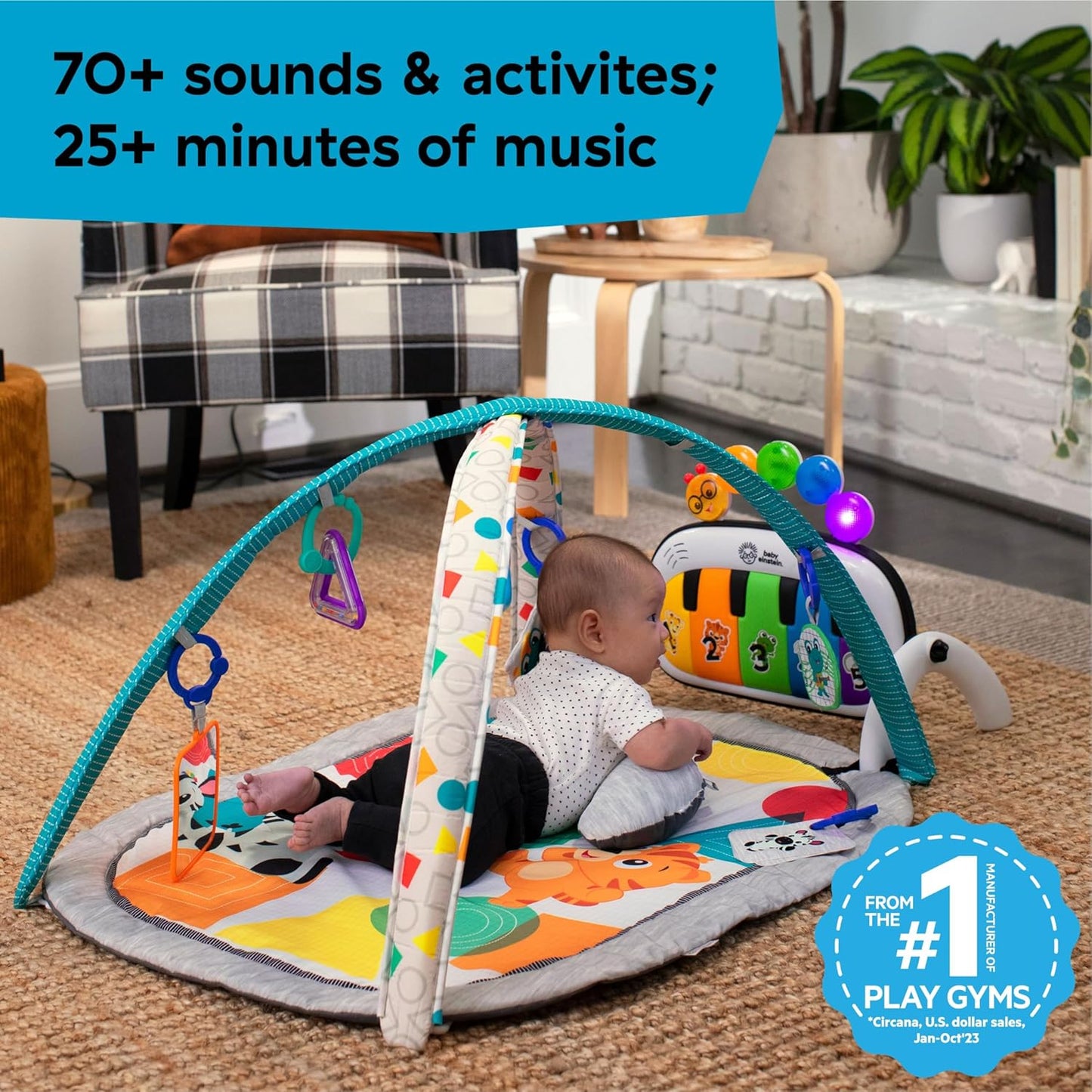4-in-1 Spieldecke Kickin' Tunes mit Musik und Spielbogen, Kickin' Tunes