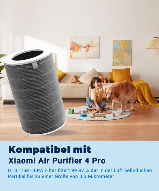 Ersatzfilter für Xiaomi Smart Air Purifier 4 Pro, 4 Pro Ersatzfilter
