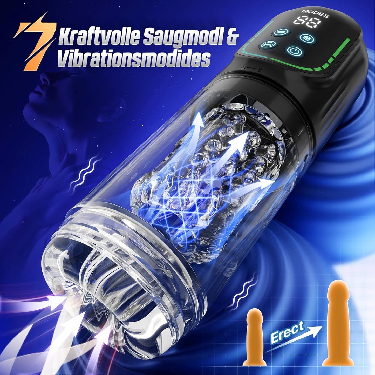 Elektrischer Masturbator mit 7 Funktionen