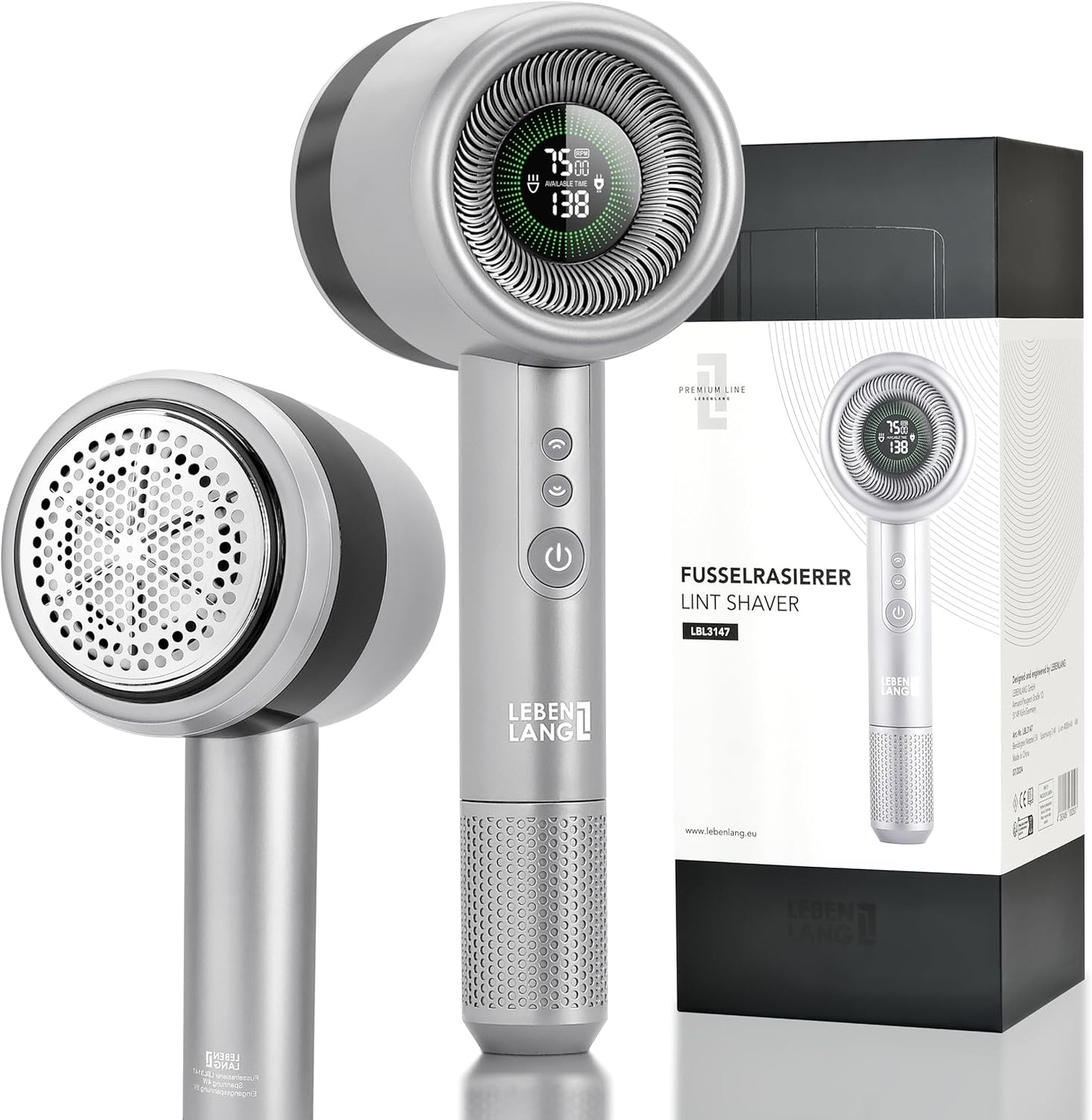 Elektrischer Fusselrasierer mit LED-Display