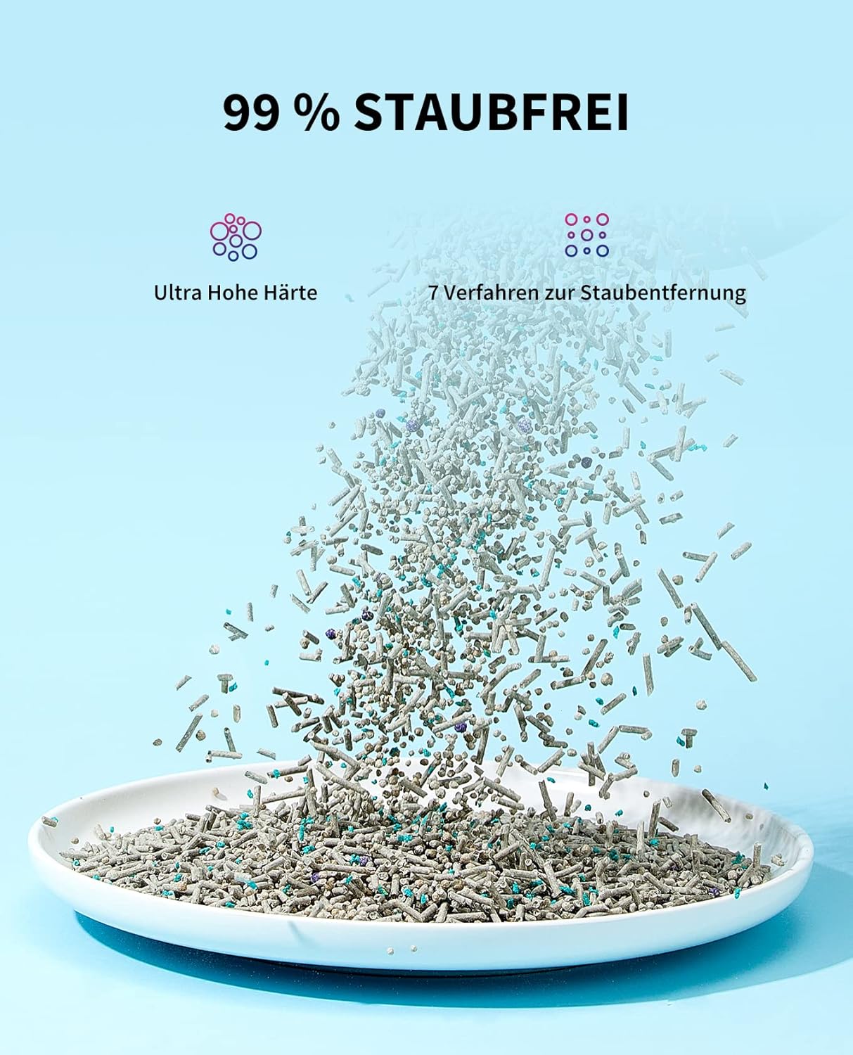 5-in-1 Tofu-Katzenstreu (Spülbar, geruchsfrei), 4 Taschen