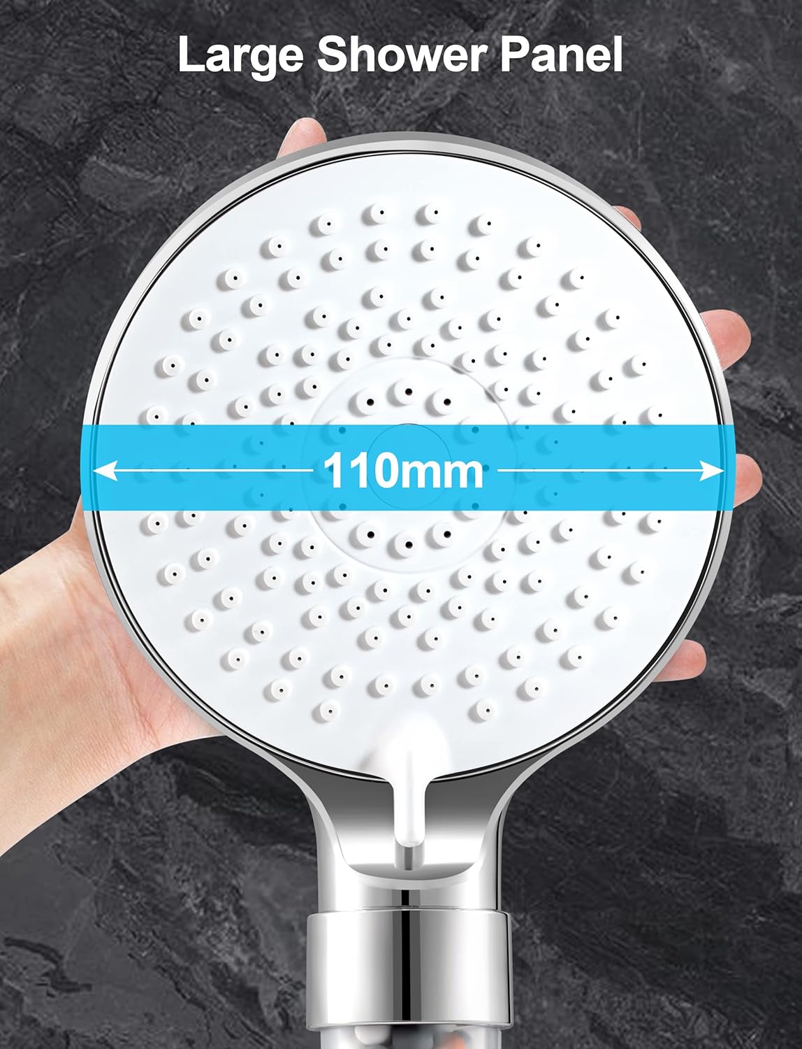 Wassersparender Duschkopf mit Filter, Weiss Duschkopf